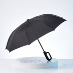 Black Puddlio windproof folding umbrella